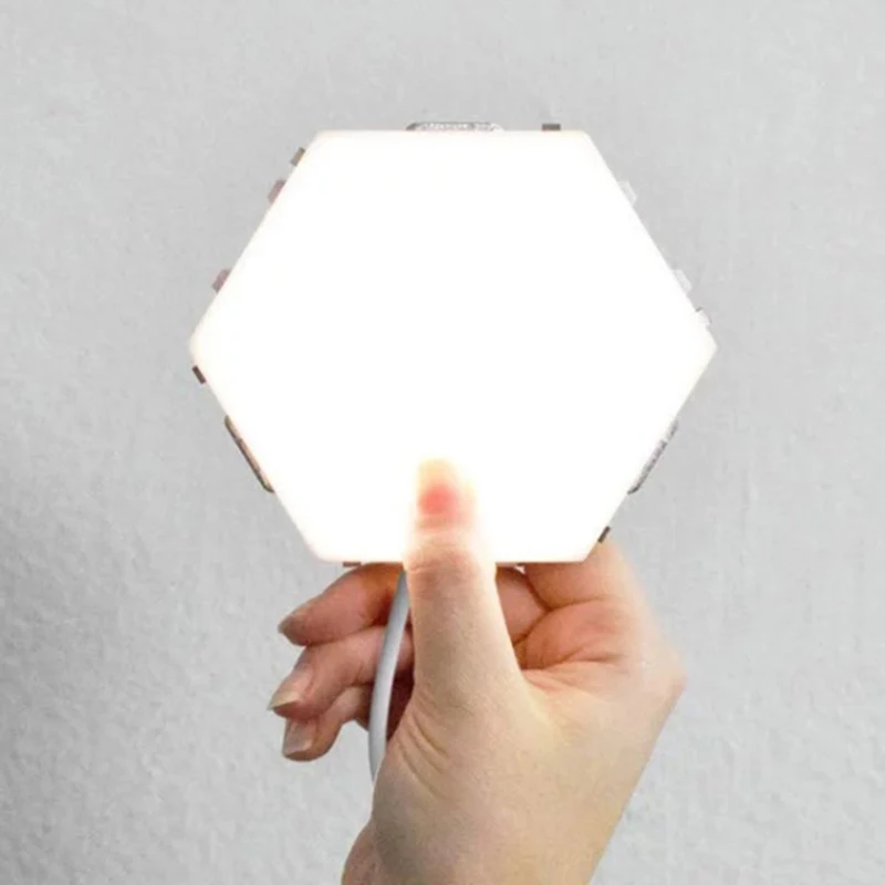 

LED Wall Light Hexagonal Night Lamp Quantum Geometry Touching for Home Bedrooms JA55
