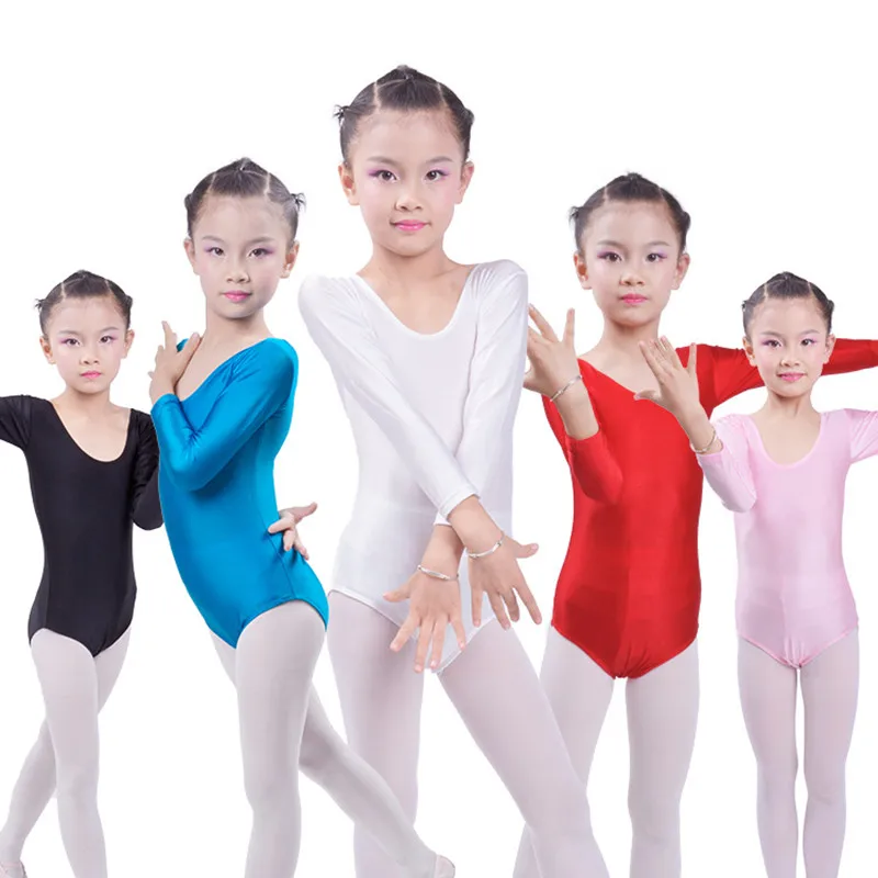 

Dance Costumes for Girls Leotard Ballet Costumes Children Long Sleeved Gymnastics Justaucorps Long Sleeve Leotard