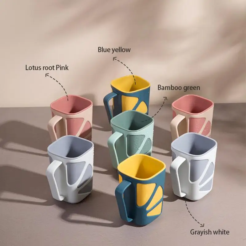 

Bathroom Tumblers Lemon Mouthwash Cup Round Toothbrush Toothpaste Holder Cup Travel Coffee Tea Water Mug Bathroom Accessories