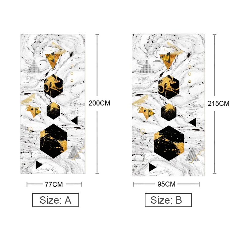 Абстрактная Геометрическая чернильная живопись Настенная Наклейка на дверь