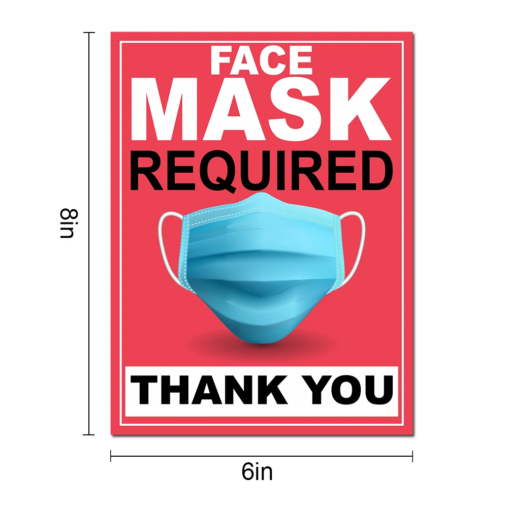 

XG027 5 pcs a set 6 inch*8 inch epidemic prevention warning floor sticker public places self-adhesive waterproof sticker