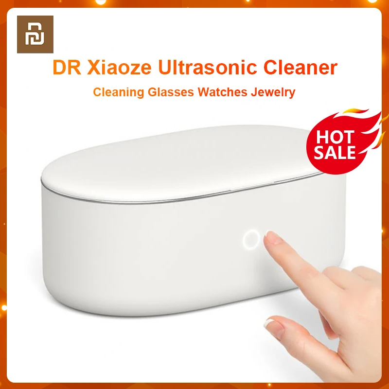 Xiaomi Youpin Dr Xiaoze Ultrasonic Jewelry Cleaner Portable Ring Cleaner 45000 Hz Ultrasonic Machine Timing Ultrasound Cleaning
