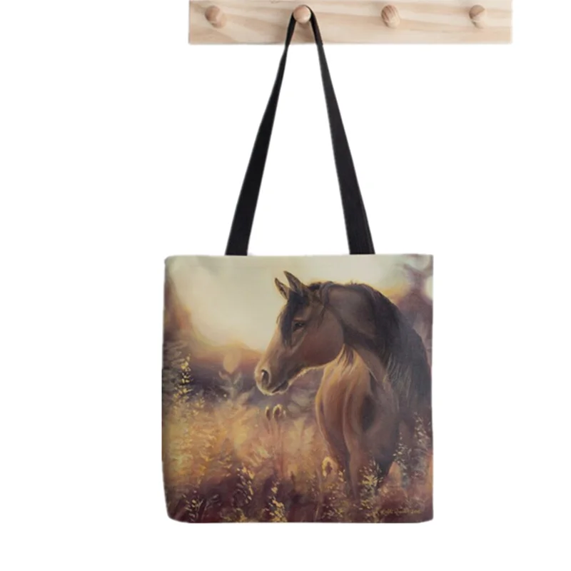 

2021 Shopper A Lovely Thought Printed Tote Bag women Harajuku shopper handbag girl Shoulder shopping bag Lady Canvas Bag