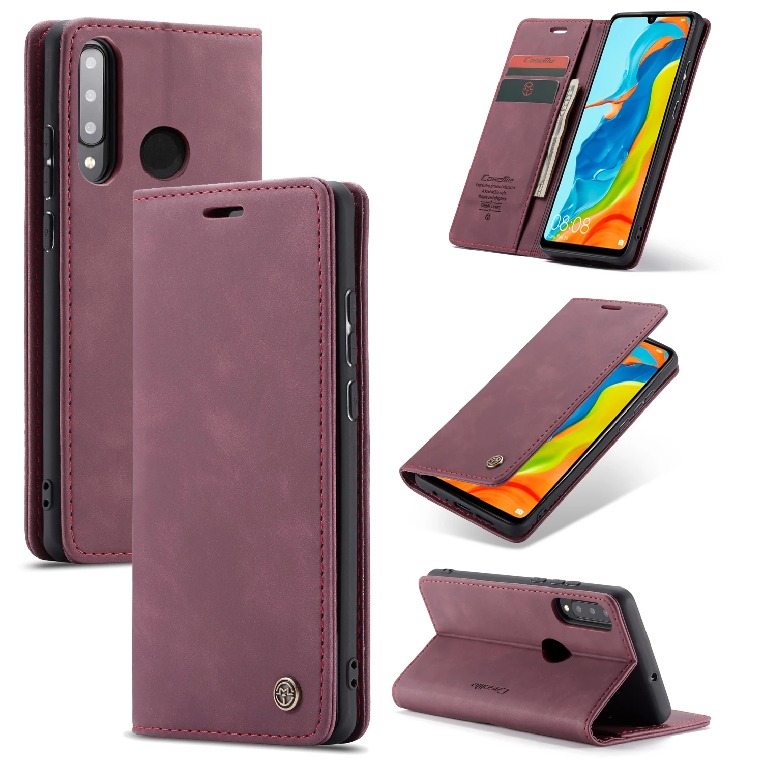 P30 Pro Чехол для huawei P20 Lite, кожаный чехол P30 с металлическим логотипом, кошелек, флип Huewai, Роскошный Ретро шов, высокое качество
