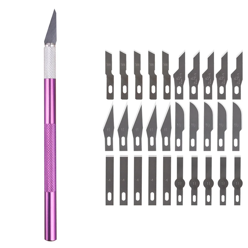 Лезвие металлическая ручка нож для скальпеля деревянный резак бумаги гравировки