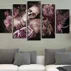 5 шт., Diy алмазная живопись Череп Роза 5D крест стежка квадратные с украшением в виде кристаллов, полностью сдедай сам Diy Смола Алмазная вышивка цветы домашний декор