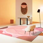 Напольный коврик для коридора, Нескользящий Впитывающий ковер розового цвета, для гостиной, спальни, девушки, в скандинавском стиле, 120x160
