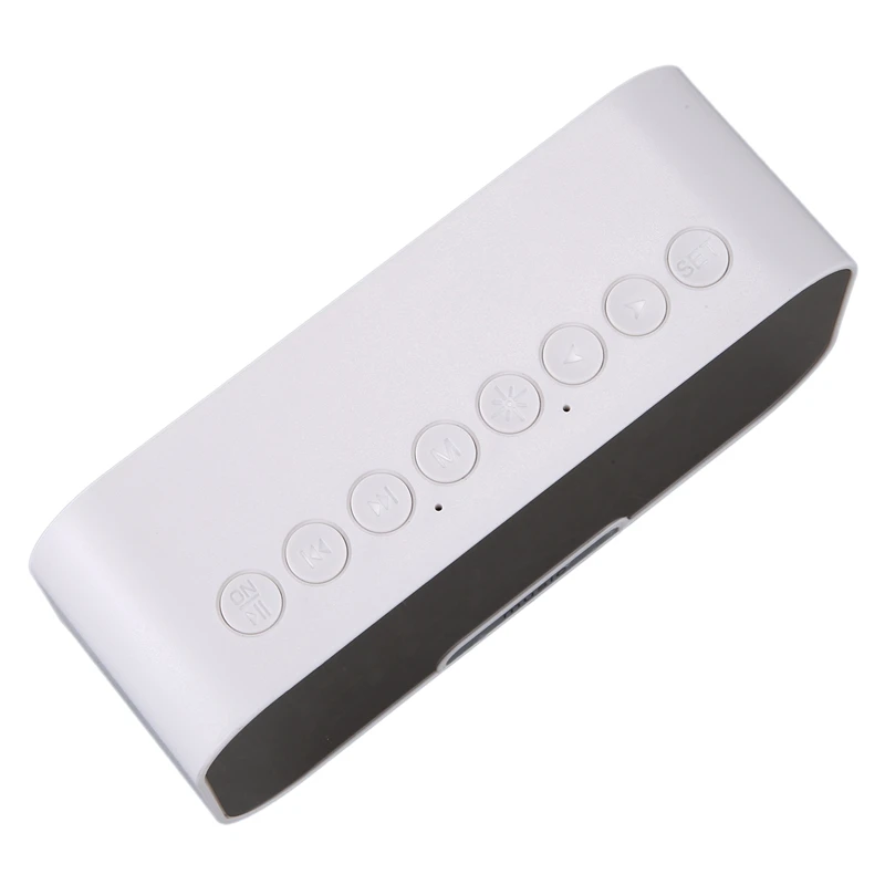 

New Wireless Bluetooth 5.0 Speaker with Phone Holder Function Mirror LED Alarm Clock Wireless Bluetooth Speaker