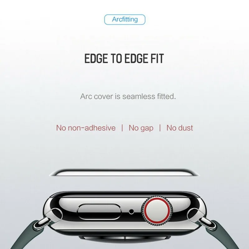2 шт 40/44 мм Защитная пленка для экрана из закаленного стекла с защитой от царапин 9h