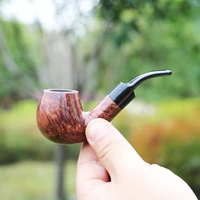 %e2%96%82%ce%be smoker bent briar wood pipe delicate compact fit 9mm filters with free smoking tools good gifts for olders free shipping