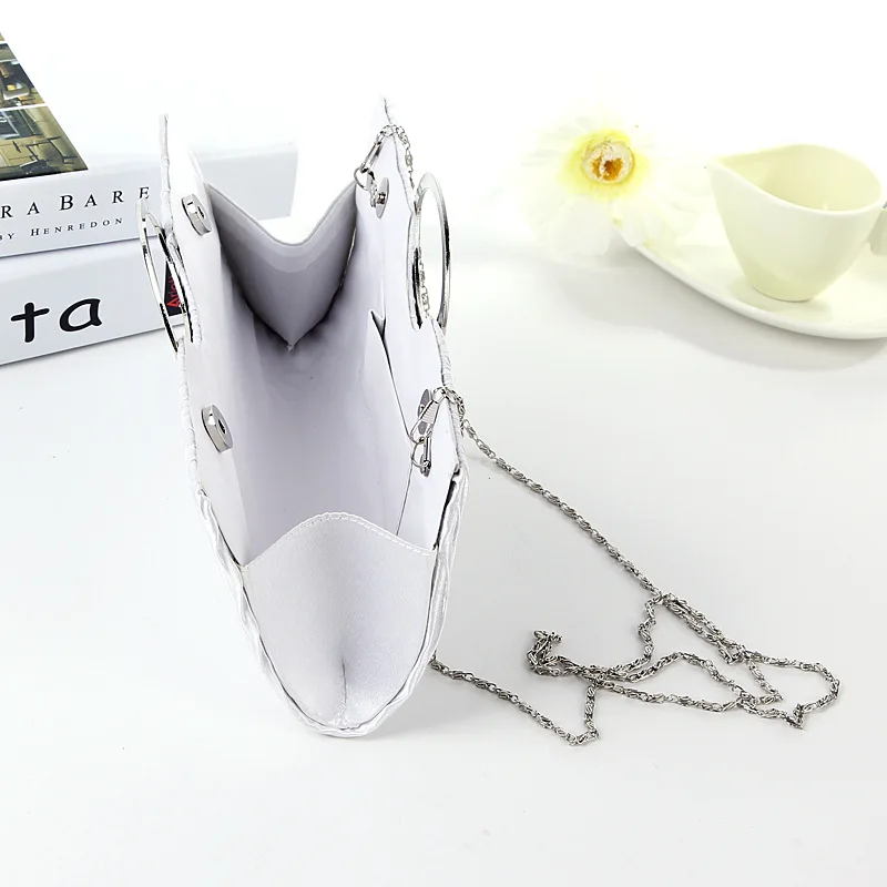 Модная Женская атласная вечерняя сумка клатч стразы элегантная красивая сумочка