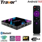ТВ-приставка Travor H96 max Android 9,0 Смарт ТВ-приставка USB 3,0 4 ГБ ОЗУ 32 Гб ПЗУ 4K WiFi Youtube медиаплеер 3D приставка