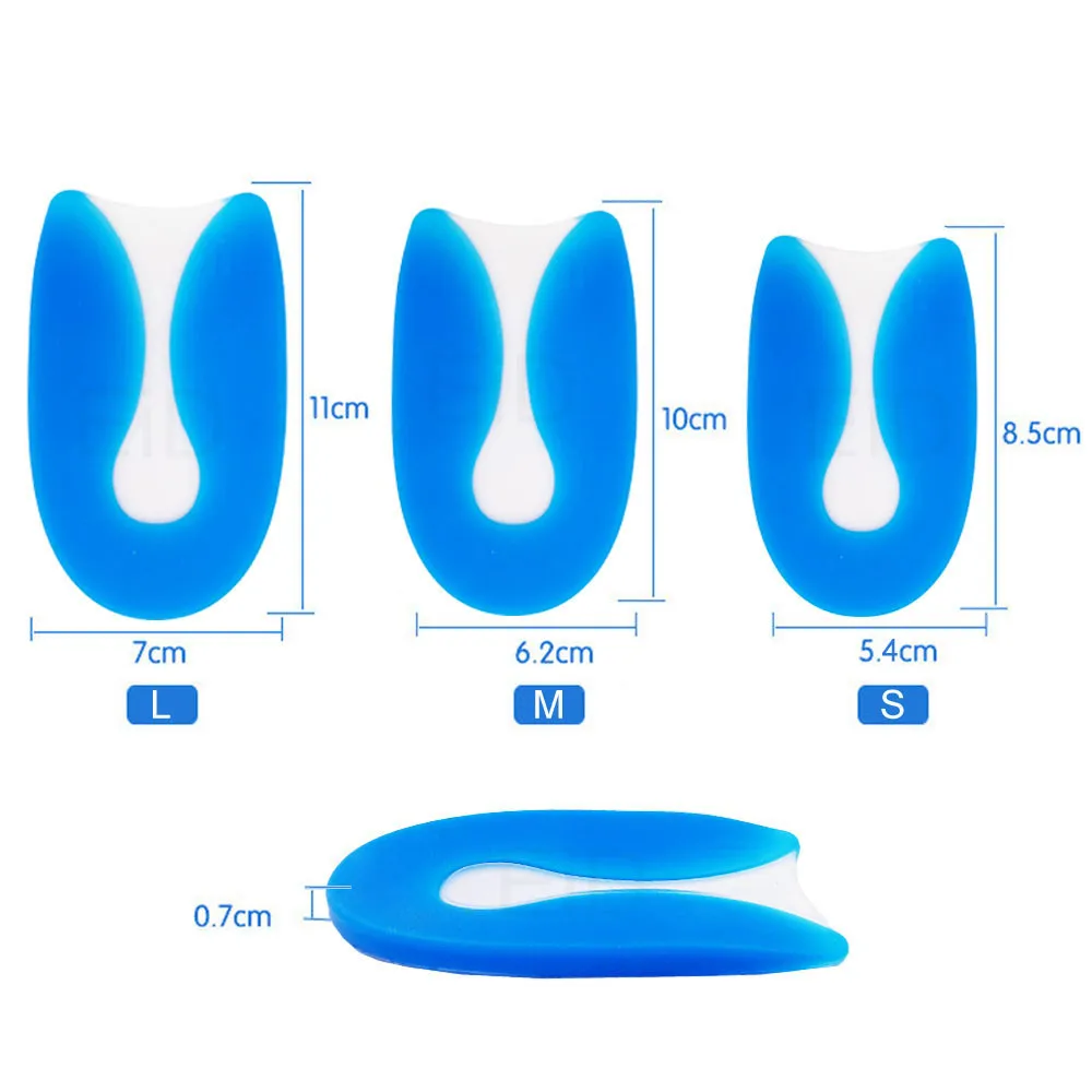 100% силиконовый гель для боли в ногах u образный подошвенный Модный протектор
