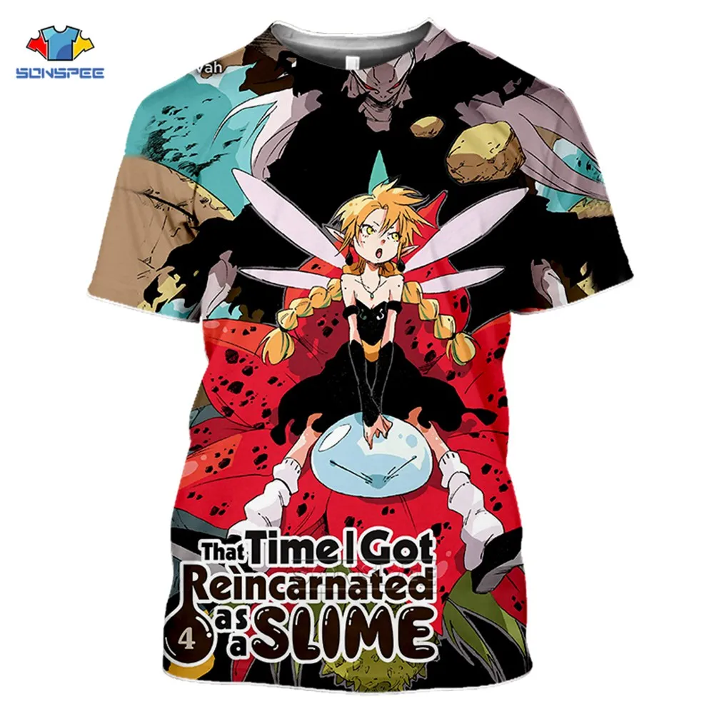 

Anime That Time I Got Reincarnated As A Slime T-Shirts Short Sleeve Summer Casual Top 3d Print Cosplay Unisex Tee Shirts