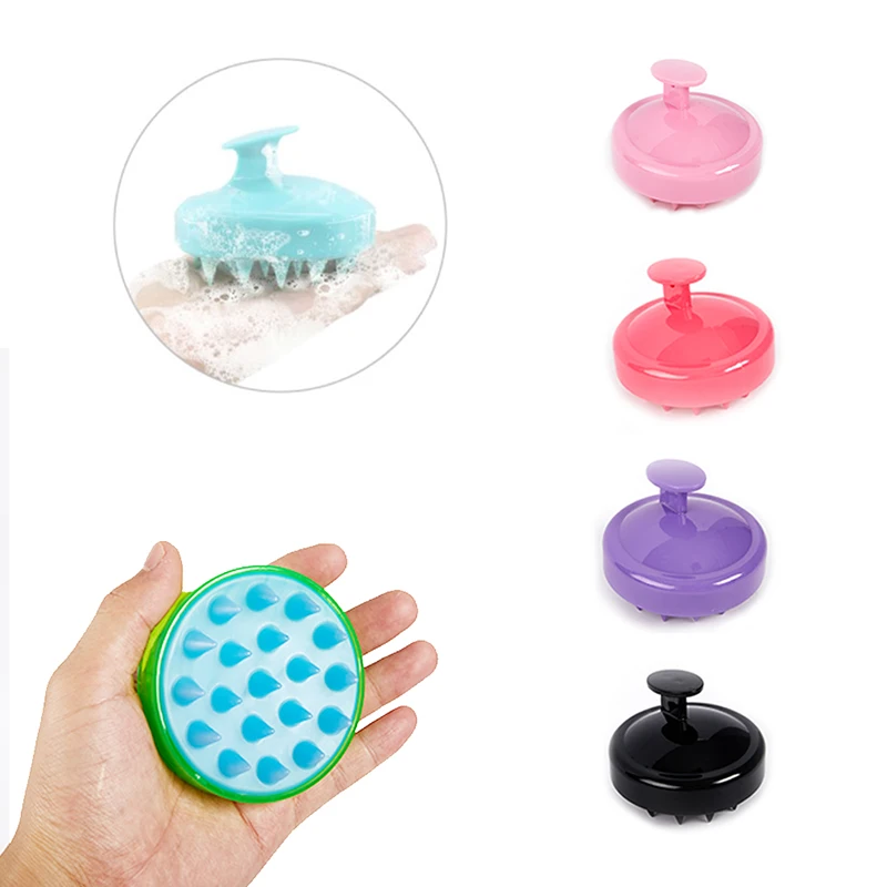 

1*Silicone Head Body Scalp Massage Brush Comb Shampoo Hair Washing Combs Tangle Shower Brush For Bath SPA Slimming Massage Comb