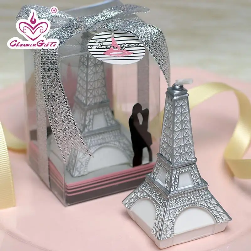 Eiffel Tower Candles In Gift Box Wedding Bridal Shower Party Favor Guest Present Novelty | Дом и сад