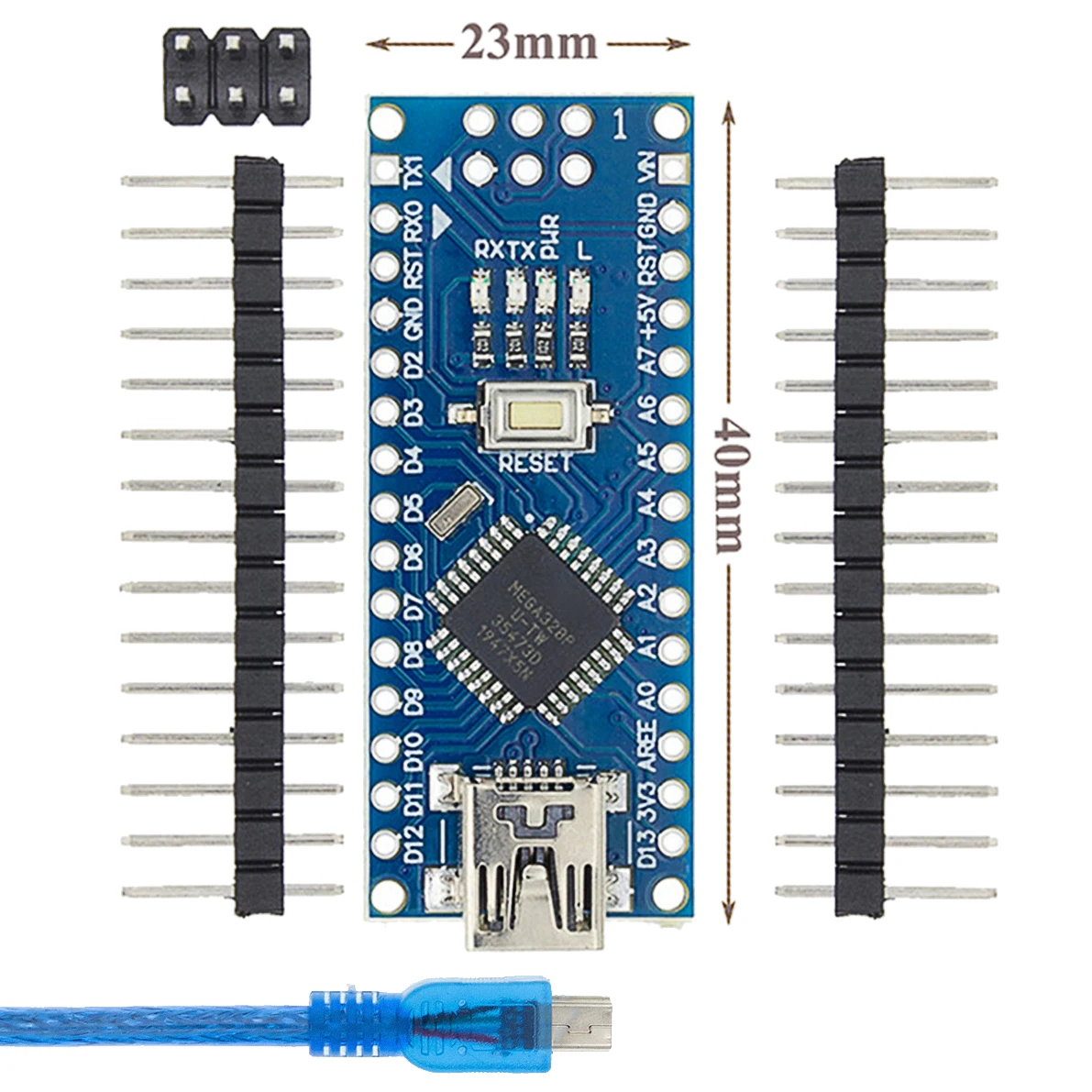 1 компл./лот Nano v3.0 контроллер совместимый nano CH340 USB драйвер с кабелем 3 0 ATMEGA328 |