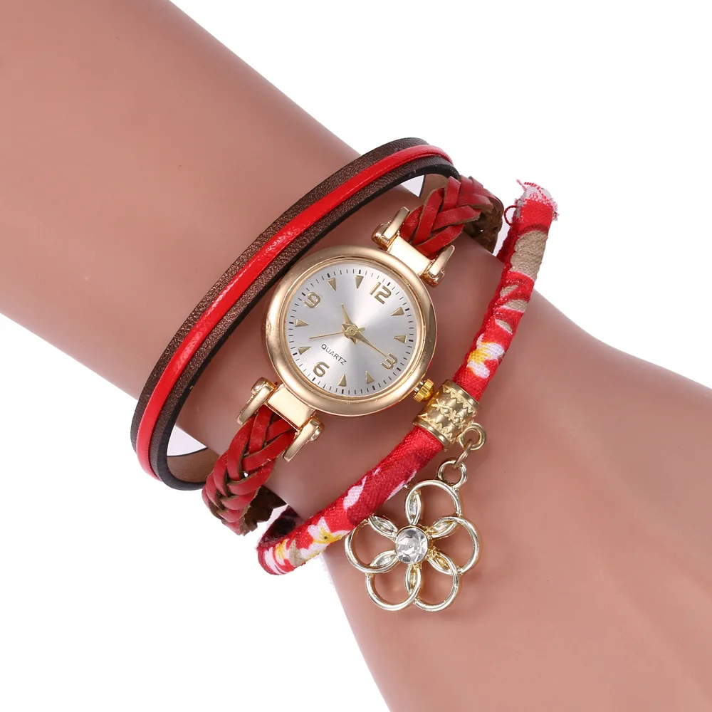 

Creative Hexapetalous Flowers Accessories Vintage Bracelet Watch Trendy Student Quartz Watch Women's Personalized Watch 2021