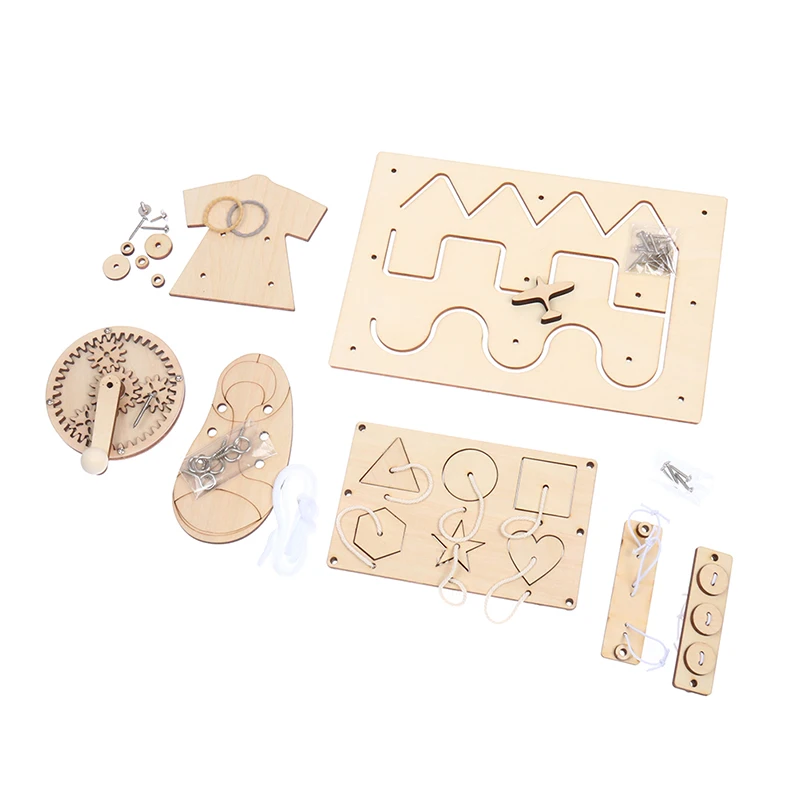 Tablero de actividad sensorial Montessori para ni&ntilde;os, juguetes artesanales, accesorios de Motor fino, educaci&oacute;n, juguete cognitivo-4