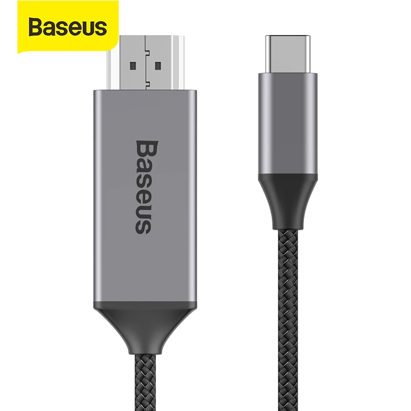 Baseus USB Type C к HDMI совместимый для Huawei P40 Mate 40 Pro MacBook Samsung Galaxy Phone адаптер|Кабели HDMI| |