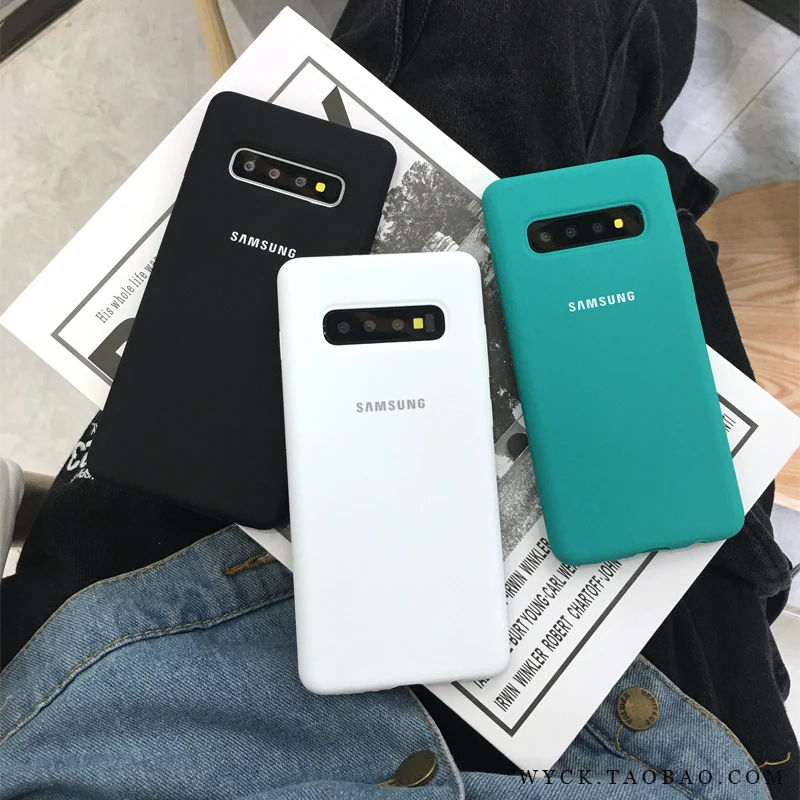 Оригинальный чехол для Samsung Galaxy S10 Plus Vloeibare Siliconen шелковистый мягкий сенсорный Voor