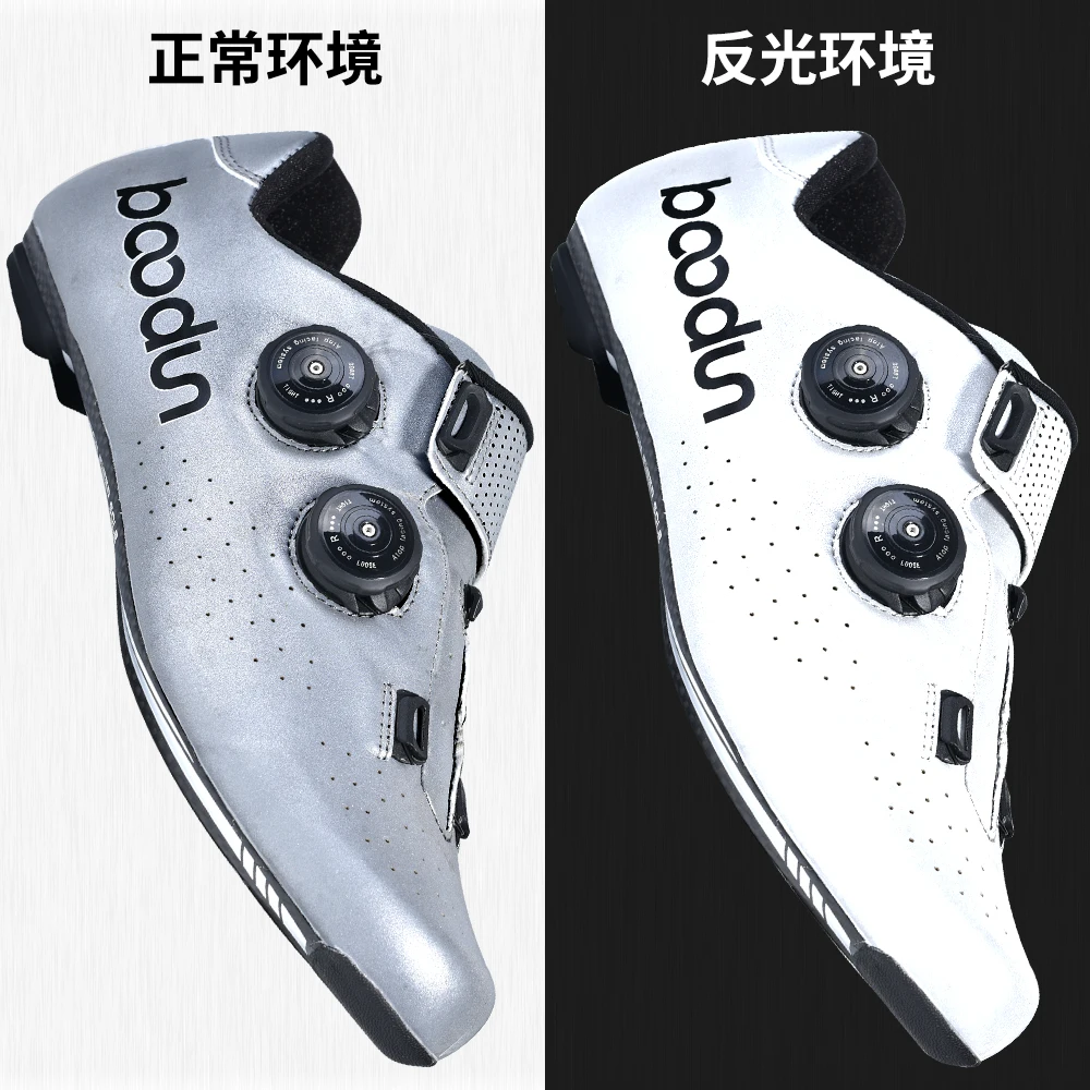 Online BOODUN Sepatu Bersepeda Lampu Belakang Vampir Malam Sepatu Kunci Sepeda Jalan Antilicin Bersirkulasi Sepatu Balap Sepeda Jalan Raya Triathlon Kunci Mandiri