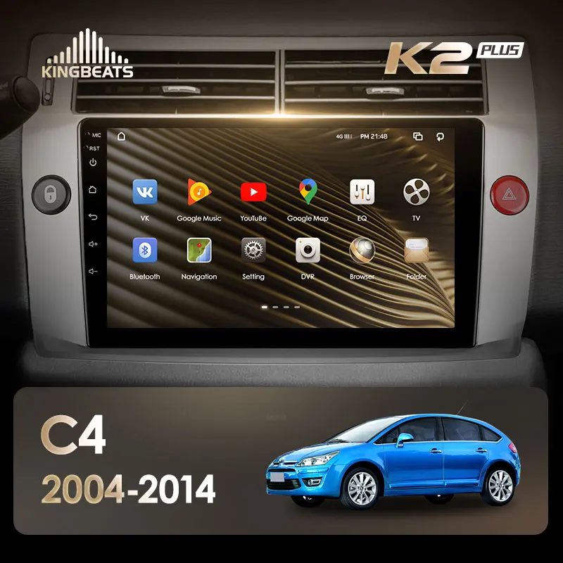 KingBeats штатное головное устройство For Citroen C4 LA LC C-Triomphe C-Quatre 2004 - 2014 автомагнитола на