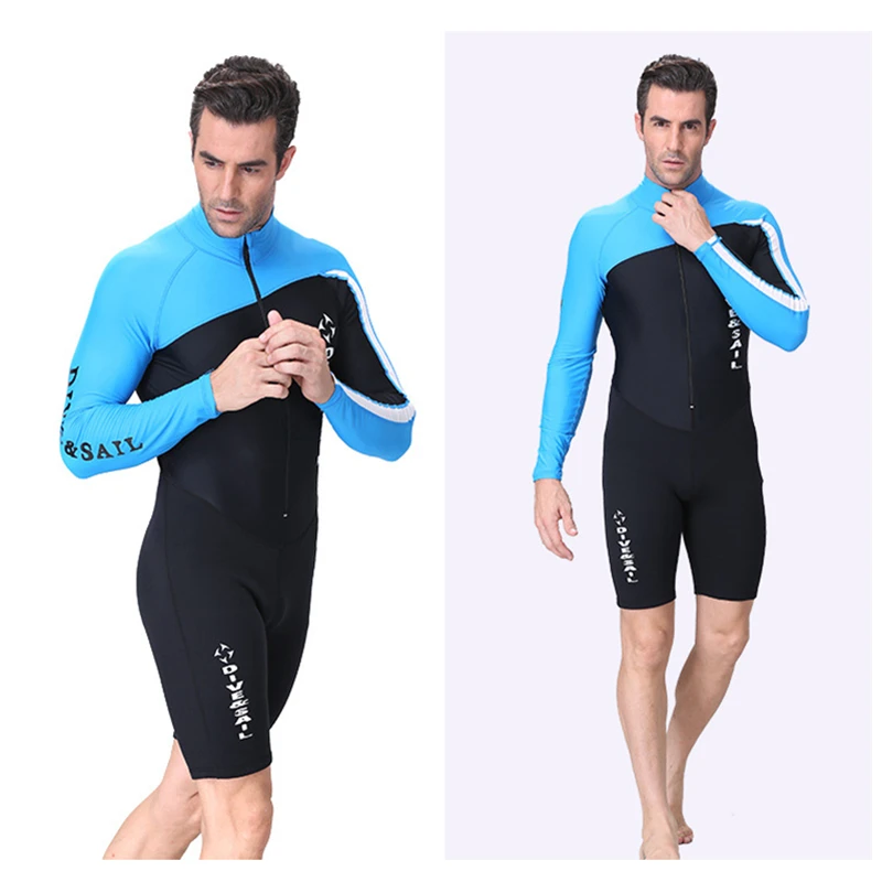 Мужские женские мужские цельные гидрокостюмы с длинным рукавом нейлоновые топы