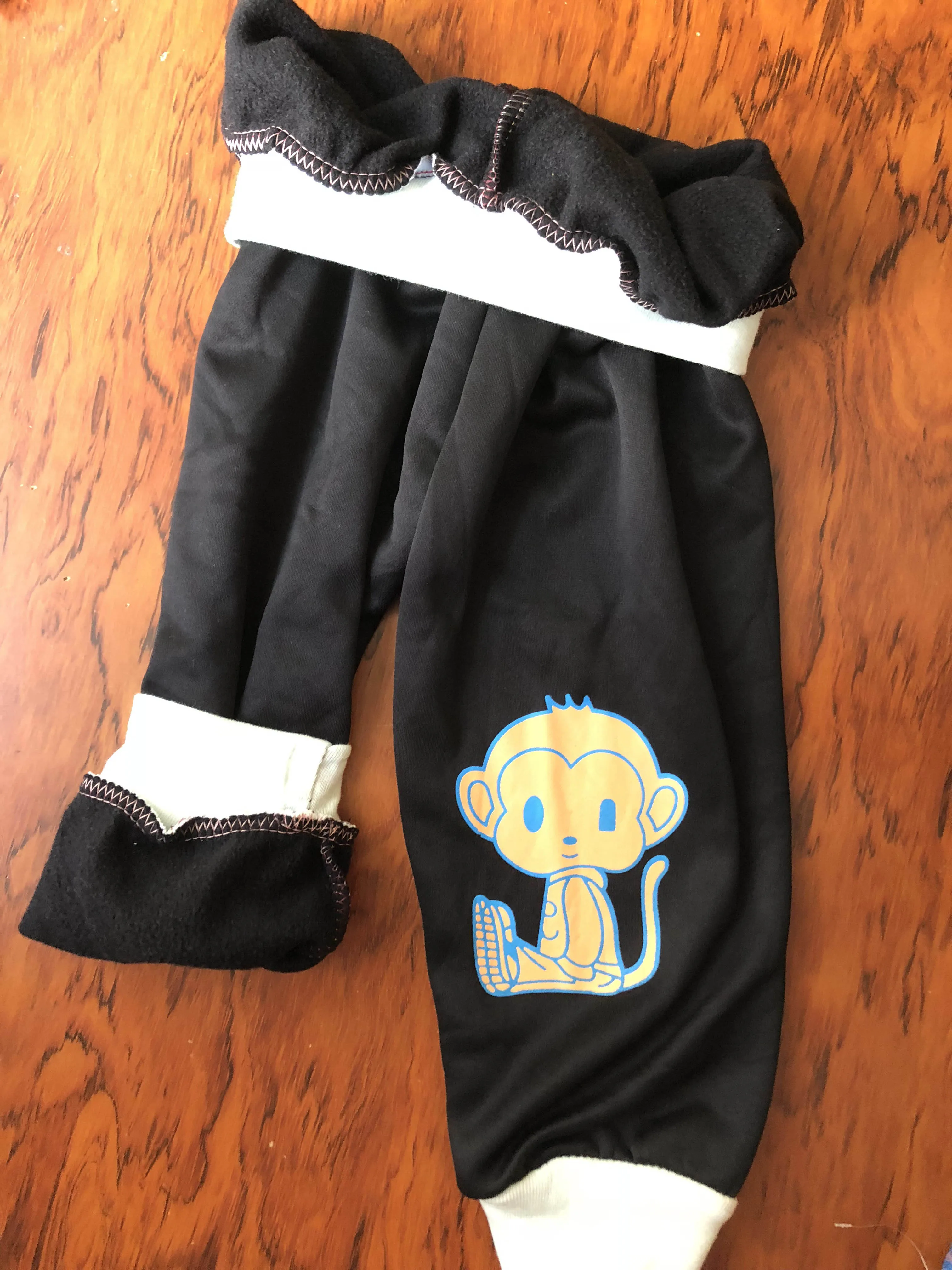 Весна Осень 2019 детские штаны 1 из махровой ткани с принтом обезьяны для отдыха