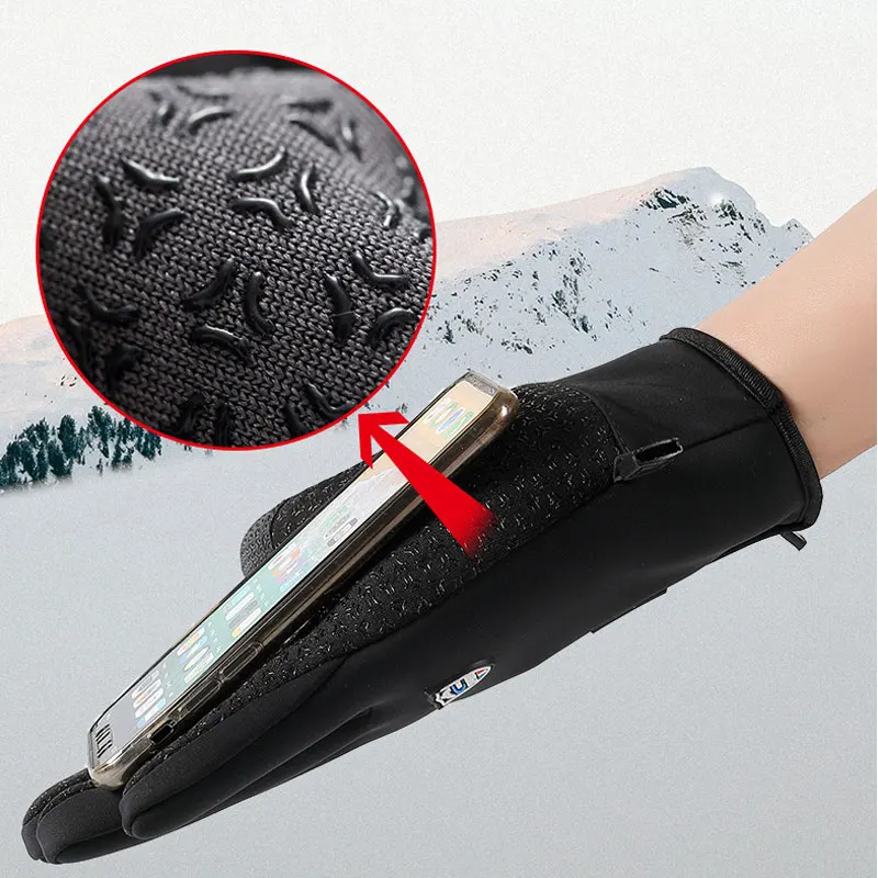 AS Winter&Fall Anti-Slip Full Finger Waterproof Fishing Cycling Gloves Windproof Durable Pesca Fitness Carp Comofortable enlarge