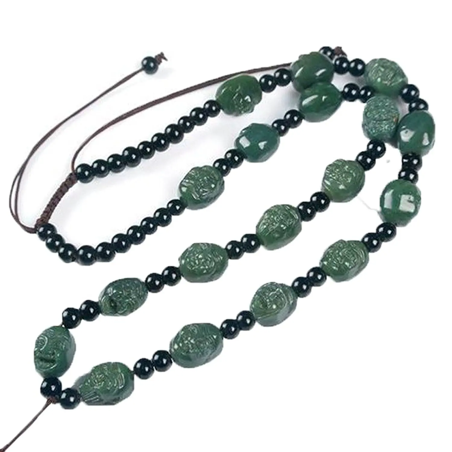 LETSFUN Изящные ювелирные изделия 100% натуральный зеленый нефрит мальчик выглядит