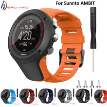 New Strap for SUUNTO Ambit 1 2 3 2R 2S 24mm Men's Watch Rubber Band Bracelet Belt with Screws and Screwdriver Watch Accessories