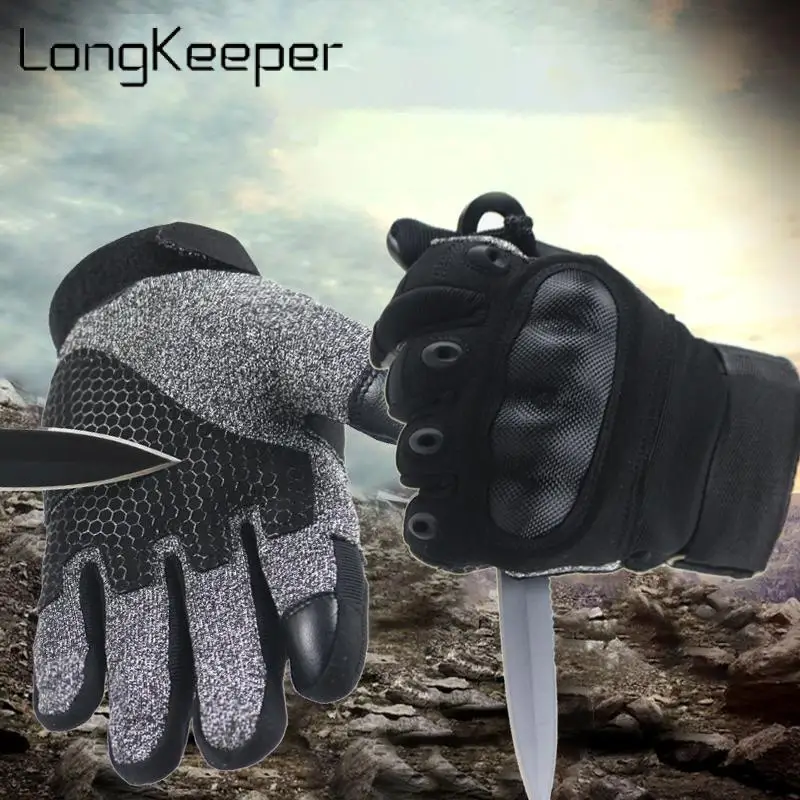 

Tactical Gloves Men Full Finger Hard Knuckle Gloves Cycling Guantes Non-Slip Military Protective Gear Paintball Shooting Guantes