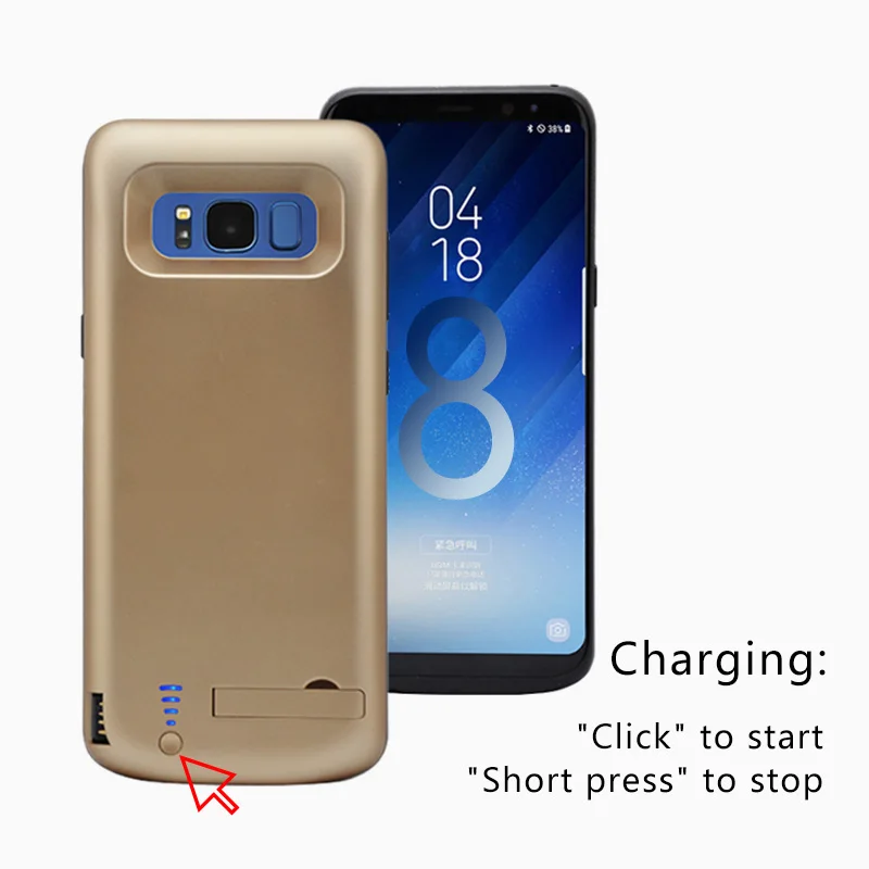Чехол для аккумулятора 5000, 6500 мА/ч, чехол для samsung Galaxy S8, S8 Plus, внешний аккумулятор, чехол для зарядки, зарядное устройство