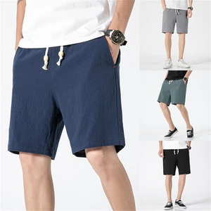 Брюки-кимоно мужские, льняные, однотонные, в китайском стиле