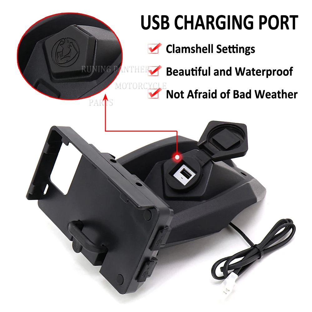 for yamaha xmax nmax 125 x max 300 400 n max 155 motorcycle gps phone navigation bracket wireless usb charging port holder mount free global shipping