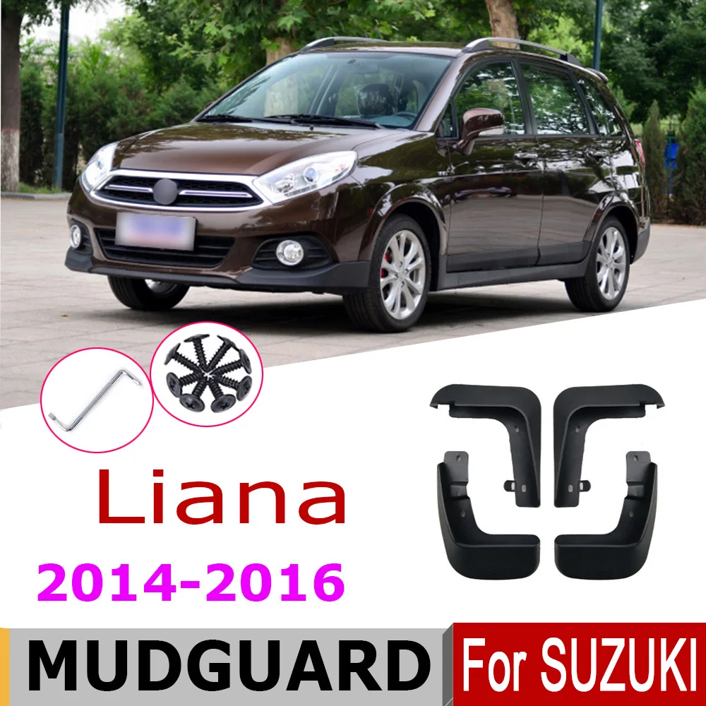 

Брызговики для Suzuki Liana A6 2014-2016 крыло брызговиков брызговик с откидной крышкой крыло спереди и сзади 4 шт. автомобильные аксессуары 2015