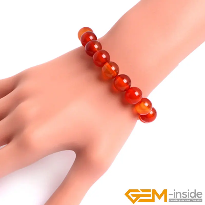 Натуральный красный браслет с сердоликом 4 мм до 14 бусины из натурального камня DIY