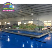 Winter clear inflatable pool cover tents, transparent clear inflatable pool bubble dome tent