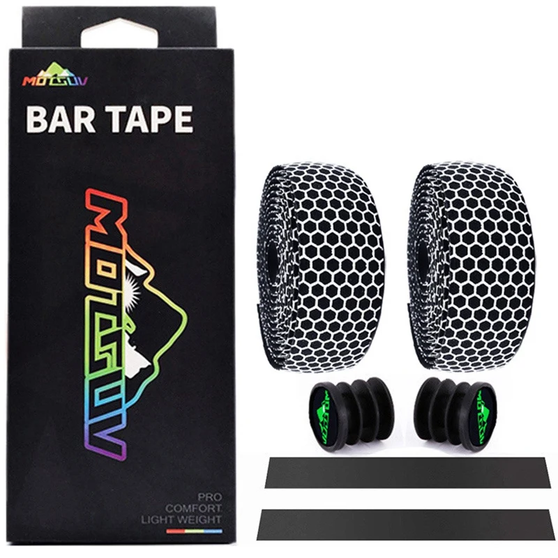 

MOTSUV Bicycle Handlebar Tape Road Bike Silica Gel Tape Soft Breathable Bike Handlebar Tape MTB Fixed Gear Belt