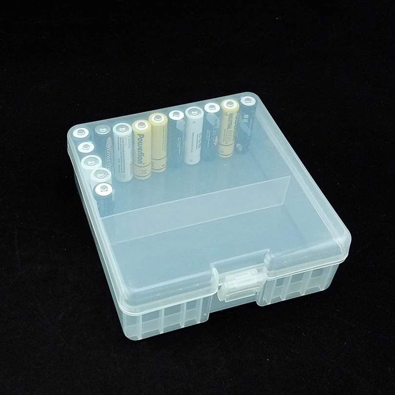 

Battery Storage Box Organizer Holder Case for 100 PCS AA Household Portable Transparent Container Safety Insulation Plastic Box