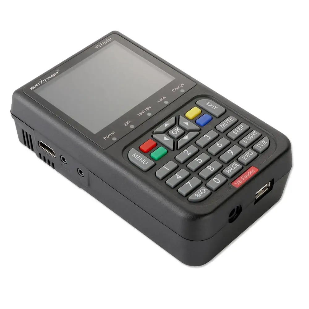 Satxtrem DVB-S2 V8 Finder HD цифровой спутниковый Finder Meter SatFinder Full 1080P FTA 3,5 дюймов ЖК-дисплей для приемник спутникового сигнала