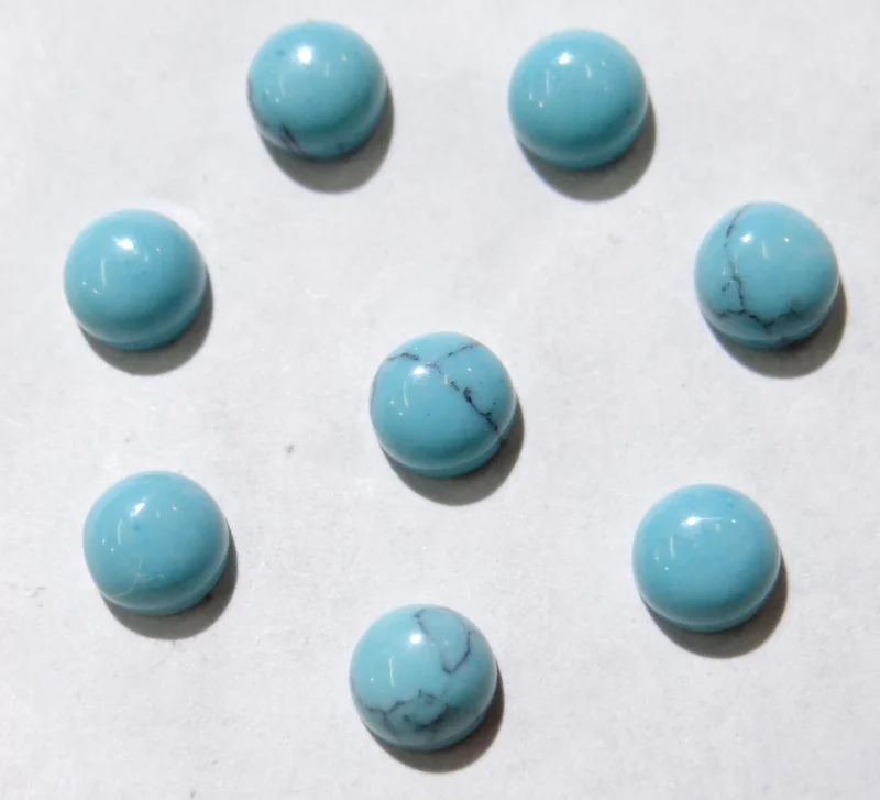 Оптовая продажа, бусины из натурального камня 4 мм, бирюзы, полукруглые бриллианты, бусины без отверстий для изготовления ювелирных изделий ...