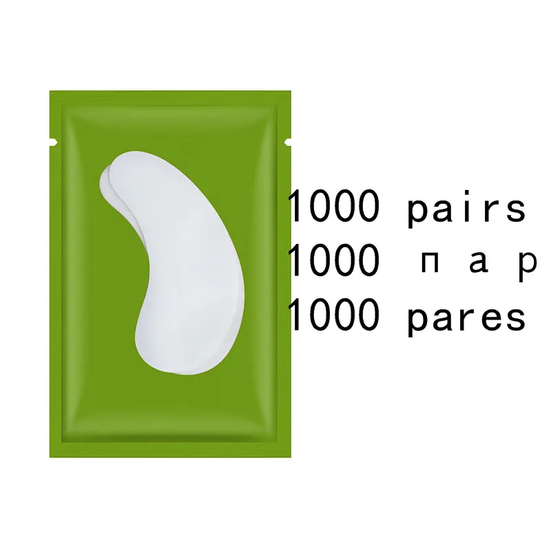 green 1000 Накладки для ресниц 50 пар накладки для наращивания ресниц наклейки накладки для глаз бумага под глазами для наращивания для глаз наклейки "ресницы" - Цвет: green 1000