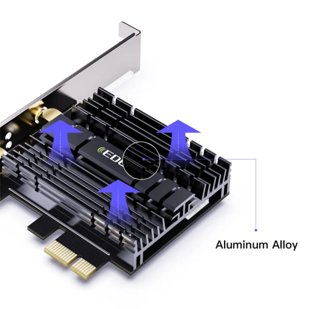 EDUP 3000Mbps PCI Express Dual Band Network Card WiFi 6 Adapter Intel AX200 Bluetooth 5.1 PCI-e Card with base for desktop