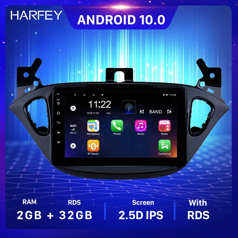 Harfey 8 &quotAndroid 10 0 автомобильный стерео GPS плеер для Opel Corsa 2015 2016 2019/Opel Adam 2013 Поддержка