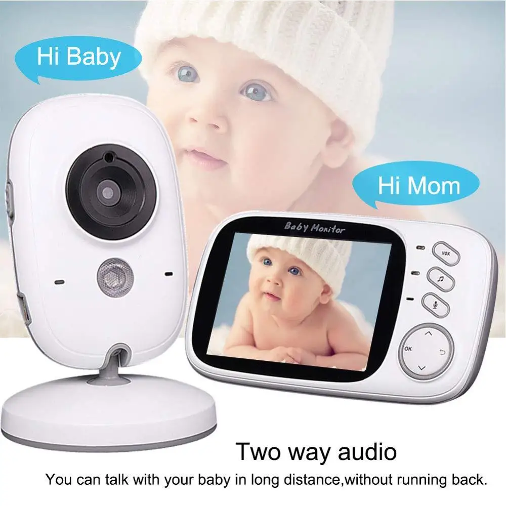 6037 cry baby alarm 3 2 дюйма TFT LCD ИК ночного видения way Talk 8 колыбельных монитор температуры