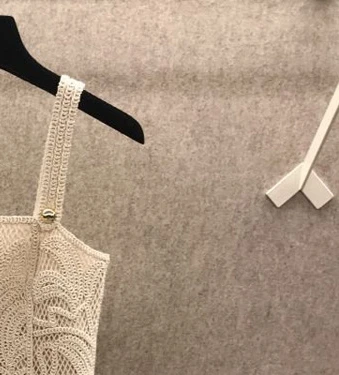 

2021 Summer New 100% Cotton Mini Dress Hollow Lace Embroidery Women's Suspender Dress