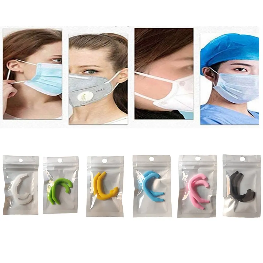 

Ear Buckle Silicone Hook Strap Holder Extension For Mask Ear Protector Soft Anti-tightening Release Pain Protective Gear