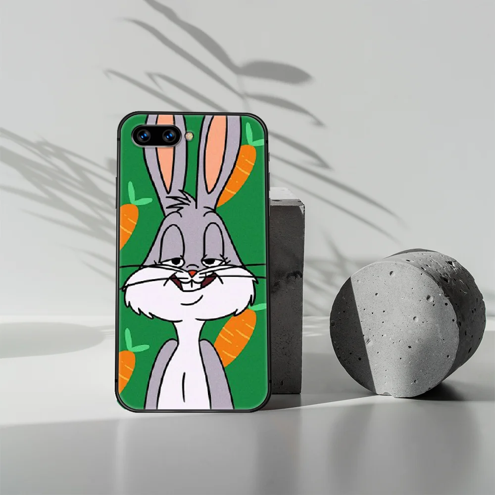 

Cartoon Cute Bugs Bunny Phone Case Cover Hull For HUAWEI honor 7a 8s 8a 8x 9 9x 10 20 i Lite Pro black Back Silicone Funda